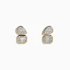 Earrings|Effy Jewelry D'oro 14K Yellow Gold Toi Et Moi Diamond Stud Earrings 0.52 TCW