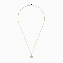 Necklaces & Pendants|BH Multi Duo 14K Two Tone Gold Diamond Halo Pendant 0.42 TCW
