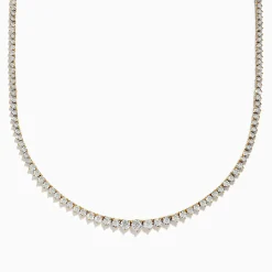 Necklaces & Pendants|Effy Jewelry Duo 14K Two-Tone Gold Diamond Tennis Necklace 2.94 TCW