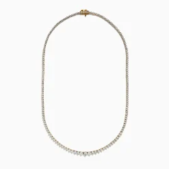 Necklaces & Pendants|Effy Jewelry Duo 14K Two-Tone Gold Diamond Tennis Necklace 2.94 TCW