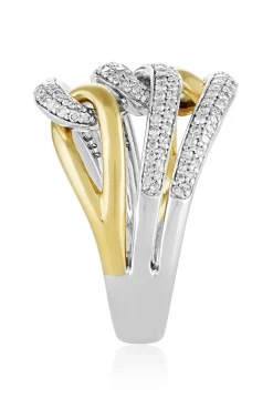 Rings|Effy Jewelry Duo 14K Yellow and White Gold Diamond Ring, 0.55 TCW
