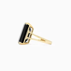 Rings|Effy Jewelry Eclipse 14K Yellow Gold Onyx and Diamond Ring, 9.65 TCW