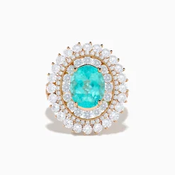 Rings|Effy Jewelry Effy Hematian 18K Rose Gold Paraiba and Diamond Ring