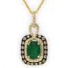Necklaces & Pendants|Effy Jewelry Gemma Emerald, Espresso u0026 White Diamond Pendant