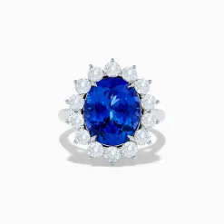 Rings|Effy Jewelry Hematian 14K White Gold Tanzanite and Diamond Ring