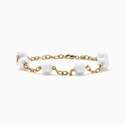 Bracelets|Effy Jewelry 14K Fresh Water Pearl Station Bracelet