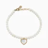 Bracelets|Effy Jewelry 14K Gold Fresh Water Pearl and Mother of Pearl Heart Charm Bracelet