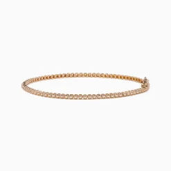 Bracelets|Effy Jewelry 14K Rose Gold 0.25 Ct. Diamond Tennis Bracelet