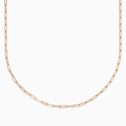 Necklaces & Pendants|Effy Jewelry 14K Rose Gold 20" 2.5mm Paperclip Necklace