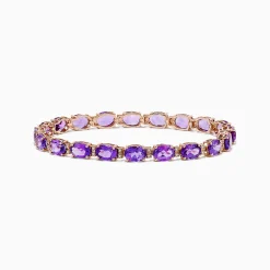Bracelets|BH Multi 14K Rose Gold Amethyst and Diamond Bracelet