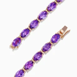 Bracelets|BH Multi 14K Rose Gold Amethyst and Diamond Bracelet