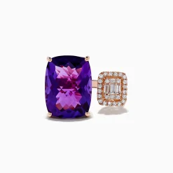 Rings|Effy Jewelry 14K Rose Gold Amethyst and Diamond Ring