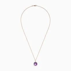 Necklaces & Pendants|Effy Jewelry 14K Rose Gold Amethyst and Diamond Pendant, 6.62 TCW