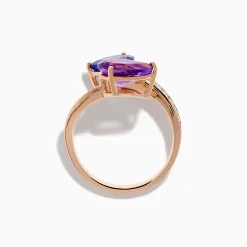 Rings|Effy Jewelry 14K Rose Gold Amethyst, Tanzanite and Diamond Ring