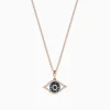 Necklaces & Pendants|Effy Jewelry 14K Rose Gold Blue, White and Black Diamond Evil Eye Pendant, 0.34 TCW