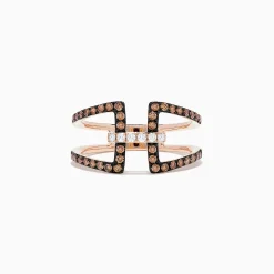 Rings|BH Multi 14K Rose Gold Espresso and White Diamond Ring