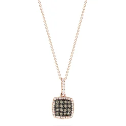 Necklaces & Pendants|Effy Jewelry 14K Rose Gold Espresso and White Diamond Pendant, 0.60 TCW