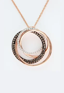 Necklaces & Pendants|Effy Jewelry 14K Rose Gold Espresso and White Diamond Pendant, 0.43 TCW