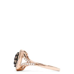 Rings|Effy Jewelry 14K Rose Gold Espresso and White Diamond Ring, 0.60 TCW