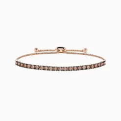 Bracelets|BH Multi 14K Rose Gold Espresso Diamond Bolo Bracelet 1.35 TCW