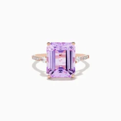 Rings|BH Multi 14K Rose Gold Kunzite and Diamond Ring