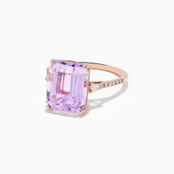 Rings|BH Multi 14K Rose Gold Kunzite and Diamond Ring