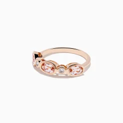 Rings|Effy Jewelry 14K Rose Gold Morganite and Diamond Band Ring