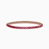 Bracelets|Effy Jewelry 14k Rose Gold Oval Pink Tourmaline and Ruby Tennis Bracelet 6.56 TCW