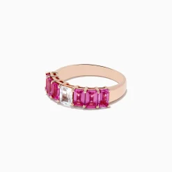 Rings|Effy Jewelry 14k Rose Gold Pink and White Sapphire Ring