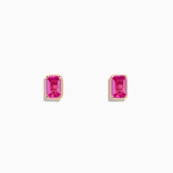 Earrings|Effy Jewelry 14K Rose Gold Pink Sapphire Earrings