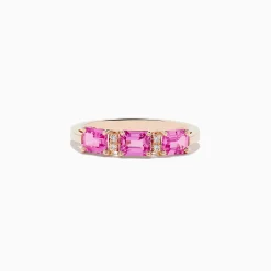 Rings|BH Multi 14K Rose Gold Pink Sapphire and Diamond Band Ring