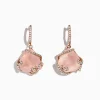 Earrings|Effy Jewelry 14K Rose Gold Rose Quartz and Diamond Earrings, 13.05 TCW