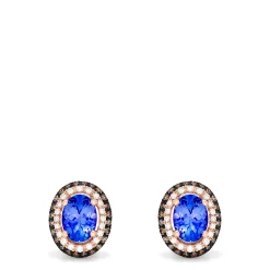 Earrings|Effy Jewelry 14K Rose Gold Tanzanite and Diamond Stud Earrings, 1.70 TCW