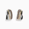 Earrings|BH Multi 14K Trio-Color Gold Black, Brown and White Diamond Earrings 0.97 TCW