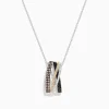 Necklaces & Pendants|BH Multi 14K Trio-Color Gold Brown, Black and White Diamond Pendant 0.61 TCW