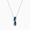 Necklaces & Pendants|effyjewelry.com 14K Two Tone Gold Blue and White Diamond Crossover Pendant, 1.00 TCW