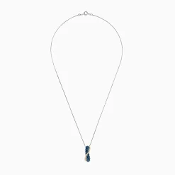 Necklaces & Pendants|effyjewelry.com 14K Two Tone Gold Blue and White Diamond Crossover Pendant, 1.00 TCW
