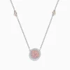Necklaces & Pendants|Effy Jewelry 14K Two Tone Gold Pink and White Diamond Necklace