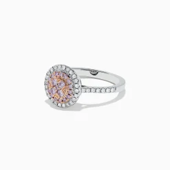 Rings|BH Multi 14K Two Tone Gold Pink and White Diamond Ring, 0.57 TCW