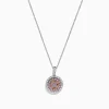Necklaces & Pendants|BH Multi 14K Two Tone Gold Pink and White Diamond Pendant, 0.54 TCW