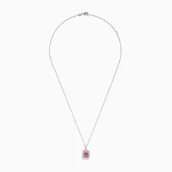 Necklaces & Pendants|Effy Jewelry 14K Two Tone Gold Pink Sapphire and Diamond Pendant