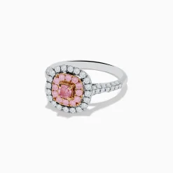 Rings|Effy Jewelry 18K Two Tone Gold White and Pink Diamond Ring