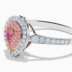 Rings|Effy Jewelry 18K Two Tone Gold White and Pink Diamond Ring