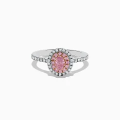 Rings|Effy Jewelry 18K Two Tone Gold White and GIA Certified Pink Diamond Ring