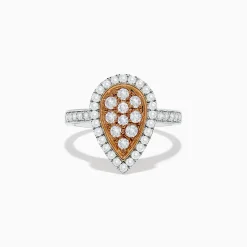 Rings|Effy Jewelry 14K Two Tone Gold White and Pink Diamond Ring