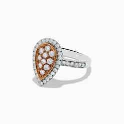 Rings|Effy Jewelry 14K Two Tone Gold White and Pink Diamond Ring