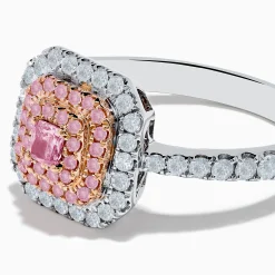 Rings|Effy Jewelry 18K Two Tone Gold White and Pink Diamond Ring