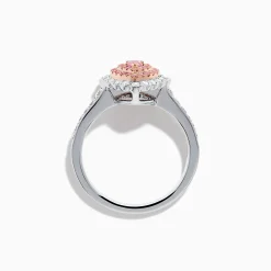 Rings|Effy Jewelry 18K Two Tone Gold White and Pink Diamond Heart Ring