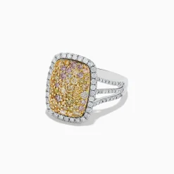 Rings|BH Multi 14K Two Tone Gold Yellow and White Diamond Ring, 1.60 TCW