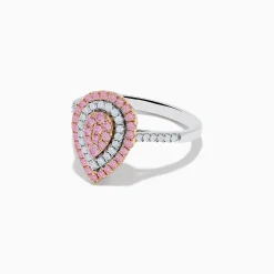 Rings|Effy Jewelry 14K Two Tone Pink and White Diamond Ring